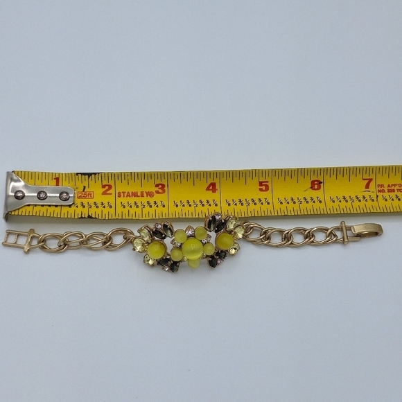 Banana Republic Gold Tone Jeweled Link Bracelet - Picture 11 of 15